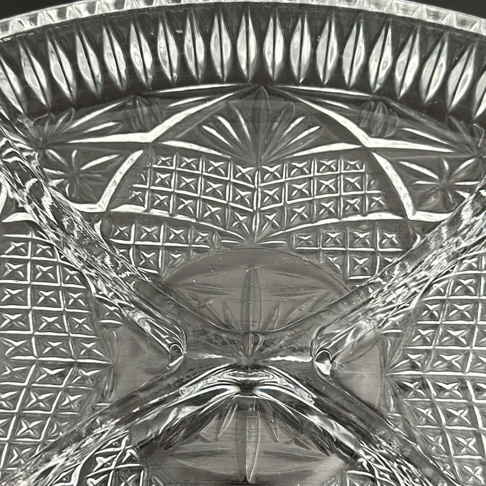 Libbey Clarion 4 Part Divided Serving Tray Vintage